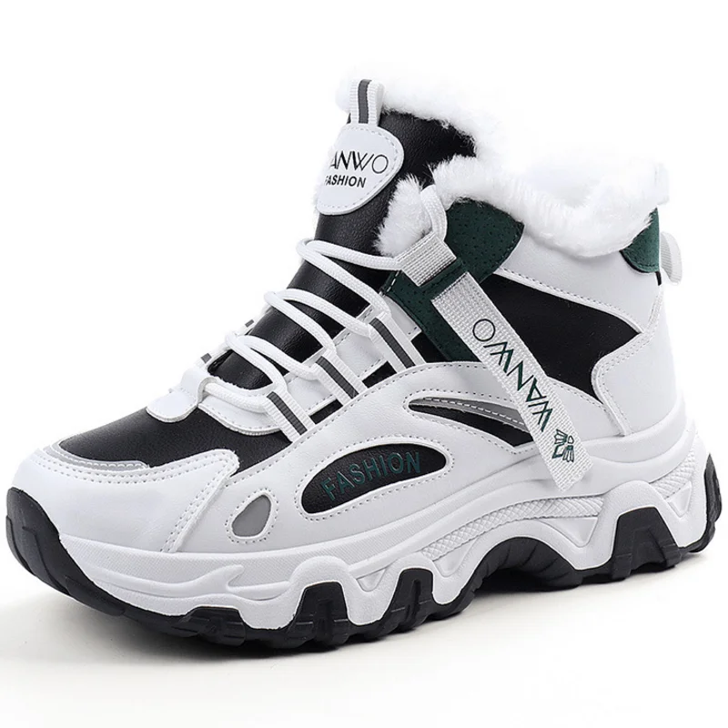 

Dropshipping Custom Logo Women Winter Shoes Chunky Platform Ankle Boots Warm Women's Snow Boots