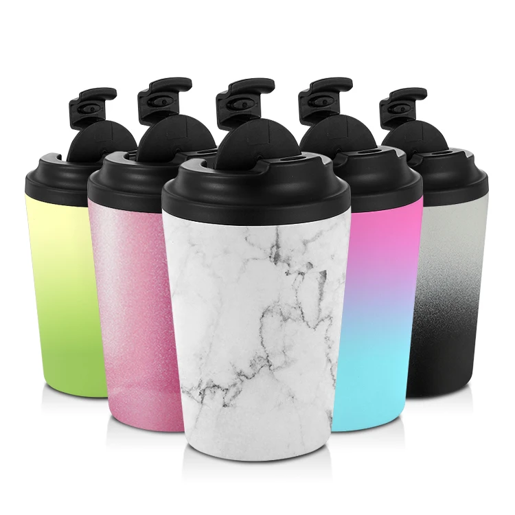 

wholesale 12oz stainless steel double wall vacuum insulated coffee tumbler cups travel bottle, Customized color