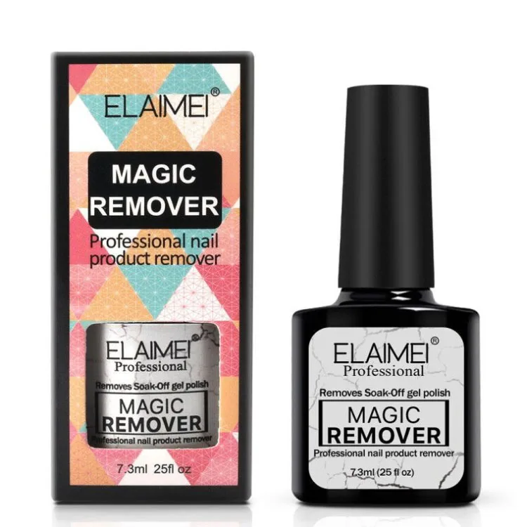 

ELAIMEI Hot Sale 100% Safe Fast 3 Minutes Magic Nail Soak-Off Polish Remover Gel, Transparent