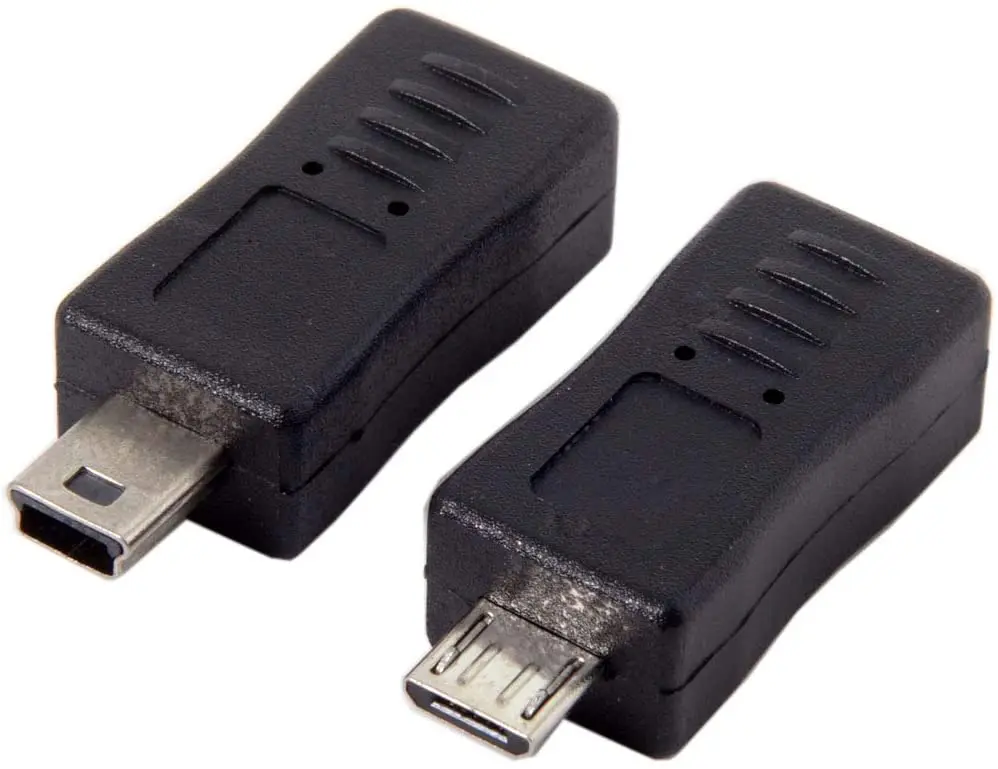 

cabletolink factory 2021 Mini USB Female to Micro USB 5 Pin Male Adapter, Black