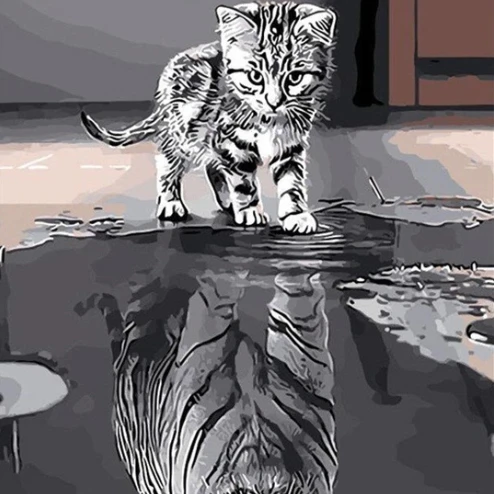 

MOQ 1 Dropshipping 10X10inch Handwork 5D Full Round Drill Colorful animal Diy Crystal Diamond Painting Custom, Customized color
