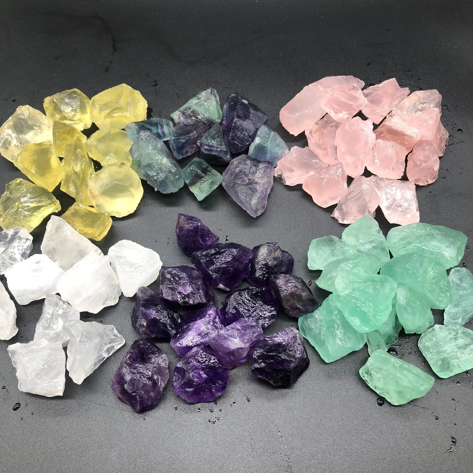 1KG Natural Crystal Agate Bulk Raw Stones Quartz Gravel Loose Chakras Energy Healing Stones Aromatherapy Stones