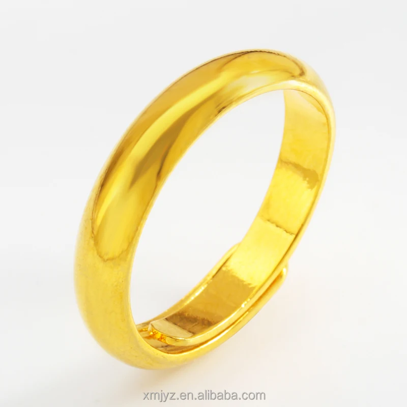 

Cross-Border New Shiny Fine Ring Brass Gold-Plated Simple Ring Female Ins Does Not Fade Wholesale Direct Sales