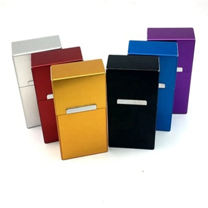 

High Quality Aluminum Alloys Cigarette Case Hot Sale Creative Multicolor Cigarette Box, Random
