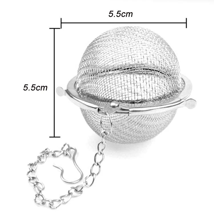 Food Grade Custom Leaf Mesh Loose Tea Ball Tea Infuser Stainless Steel