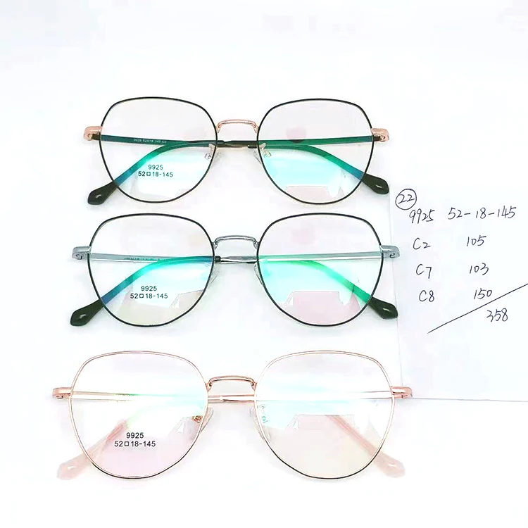 

2021 Stock Metal Optical Frames Amazon Hot sale eyeglasses for men and women