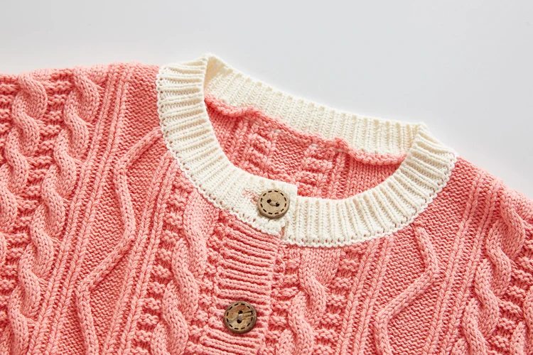 
Cotton knitted white baby boy girl sweater cardigan 