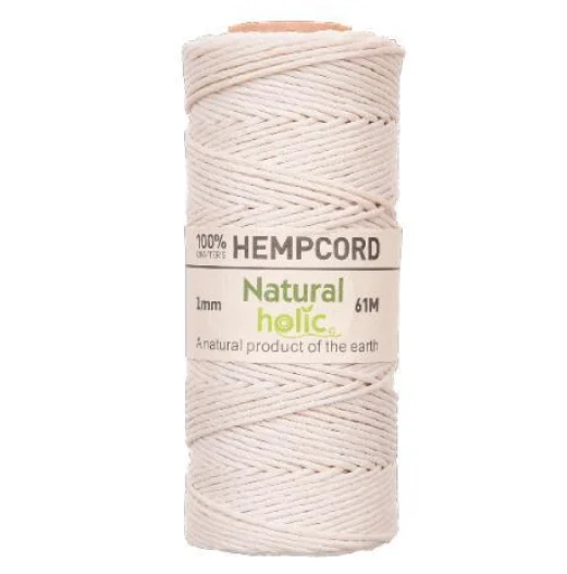 

natural beige color 40 meters 60 meters 1mm 100% hemp yarn for knitting crochet handwork flower free sample