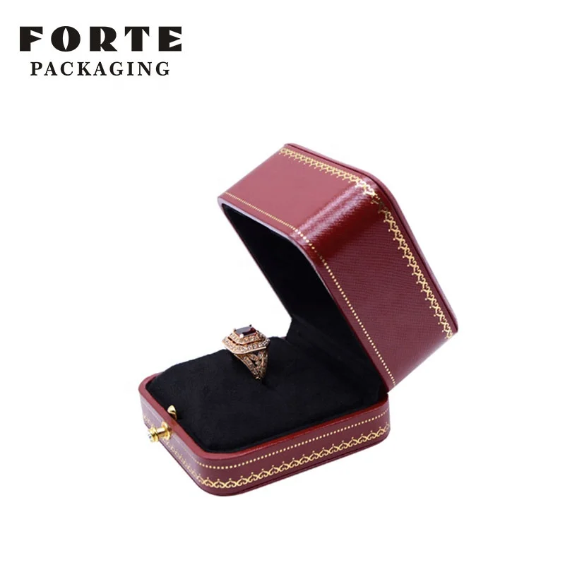 

FORTE China handmade red vintage jewelry storage box wedding ring box