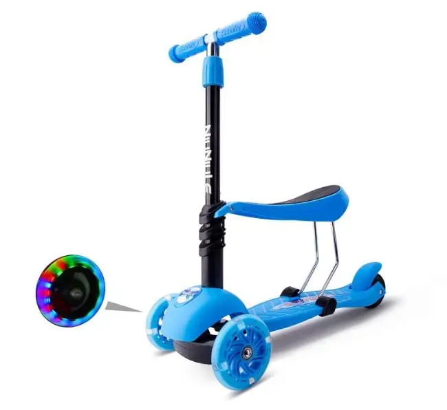 

Manufacturer Wholesale Cheap Price Steel Frame Body Material 3 Wheels 3 in 1 Kids Scooter