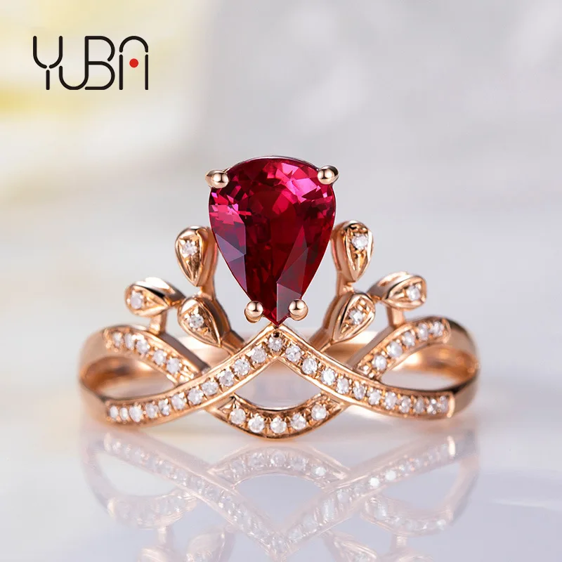 

Crown diamond Wedding Rose Gold Plated  Women's Tourmaline Ruby ZIRCON Ring Jewelry Sets wholesale, Silver color