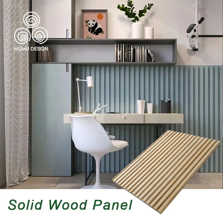 

MUMU Wave Wallboard Flute Real Wooden Sheet Timber Wall Covering Wall Panel for Indoor Decor