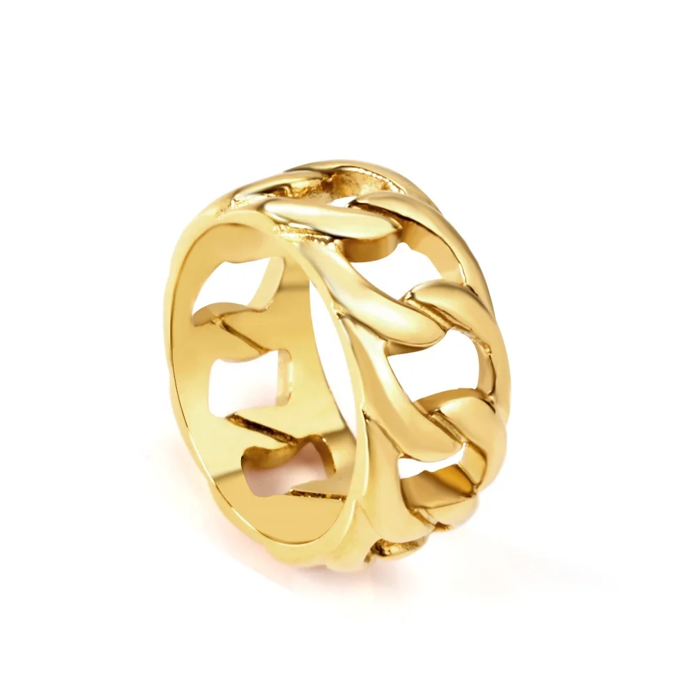 

Manufacturer New Design Women Gold Stainless Steel Ring, Gold/silver available
