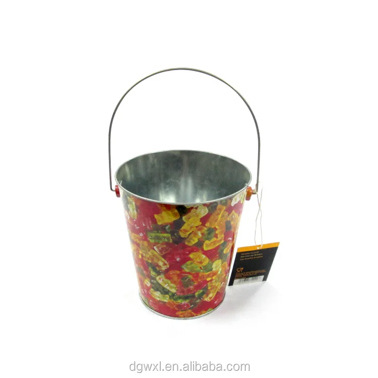 Popcorn Bucket Food Grade Popcorn Tin Bucket,Metal Each Tin Box In A