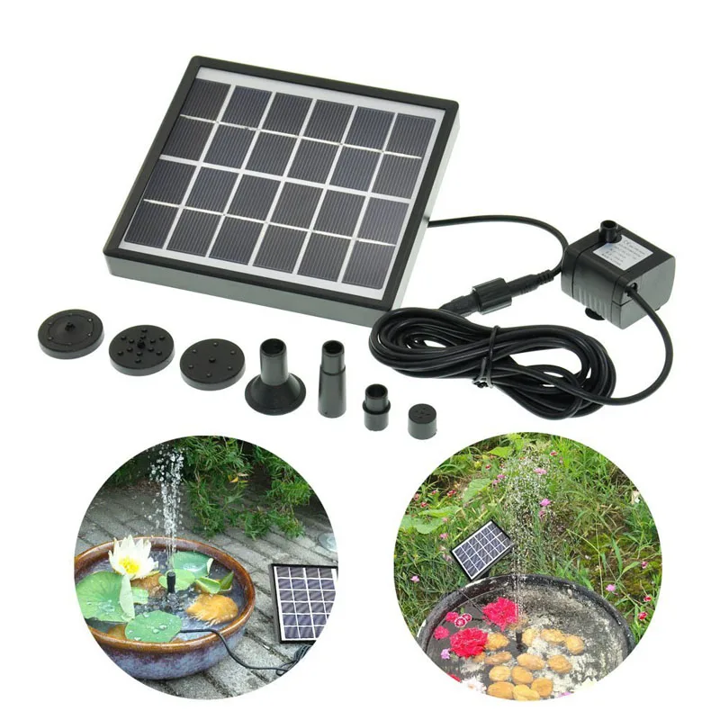 1.5w Solar Bird Bath Fountain Pump Solar Powered Battery Operated Water ...