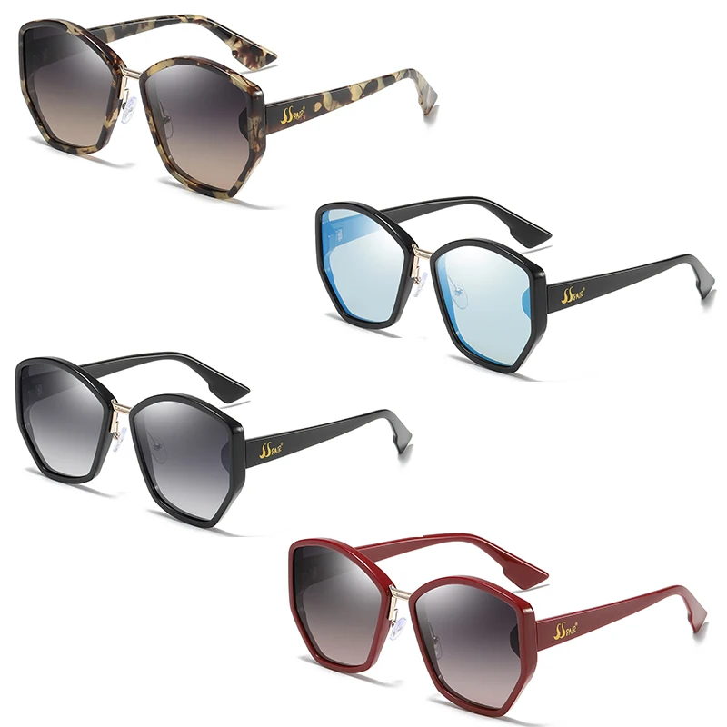 

Square Retro Sunglasses for Women Trendy, Fashion Women Sunglasses with UV400 Protection TAC Lens, Gun/silver/gold