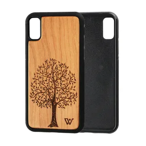 Cherry Wood iPhone X Case Elephant Pattern