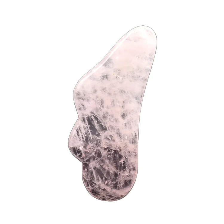 

Excellent Cloud Shape Rose Quartz Jade GuaSha for facial massage Natural Rose Quartz Jade Gua sha Massage Scraping Tool, Pink