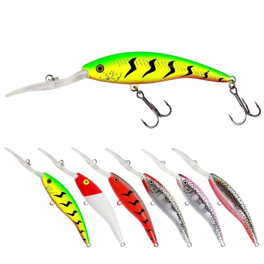 

KY Deep Diving Floating Minnow Tail Dancer Artificial Bait Fishing Bait Artificial Fishing Lure Fishing Lures, 6 colors