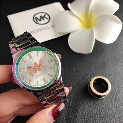 

Stainless steel watches trend personality colorful color changing female watches Amazon female watches supply, Mix color