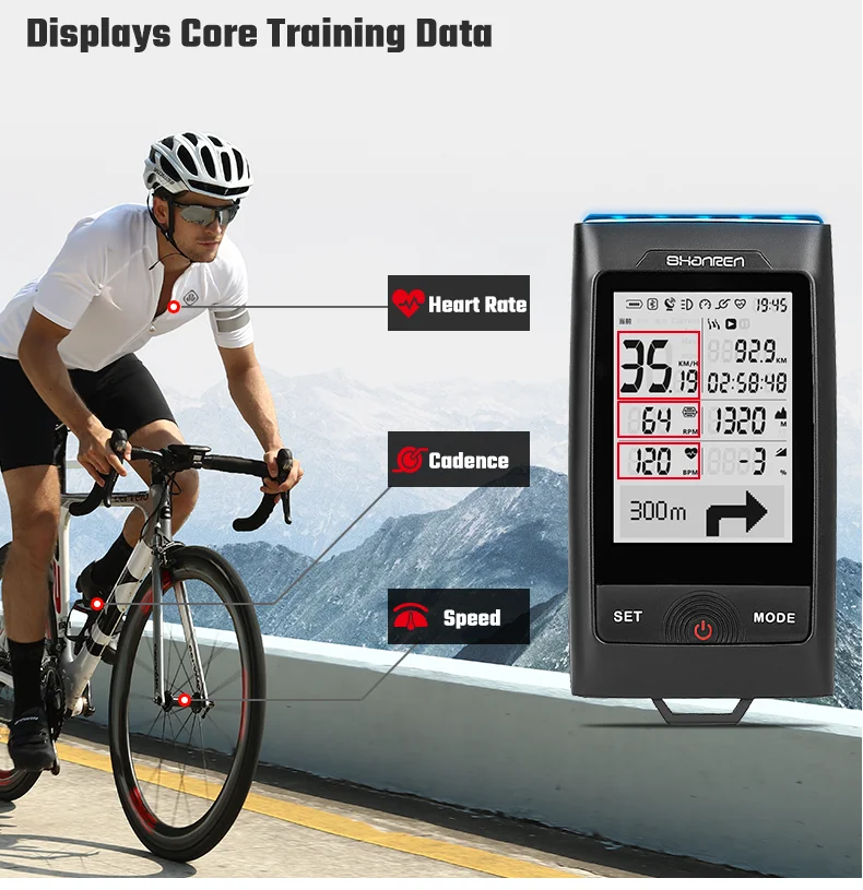 Wireless ANT Bike Bicycle Cycling Speed Cadence Dual Module Sensor 