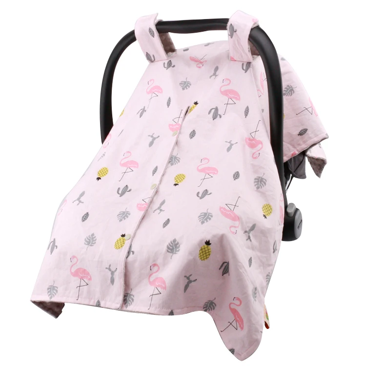 

100% Polyester Ultra Fluffy Infant Baby Car Seat Canopy Stroller Cover