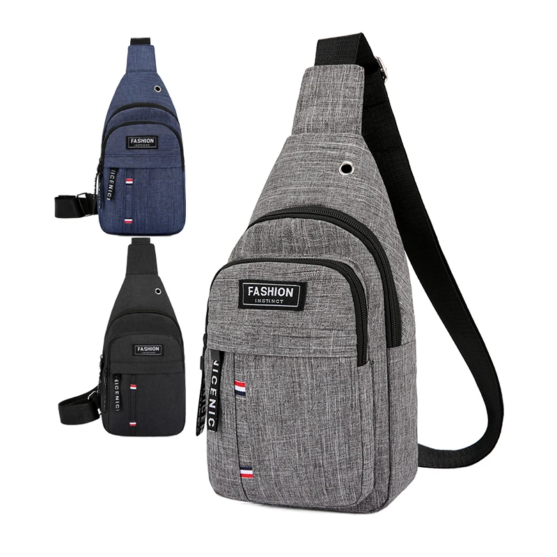 

2020 factory direct sale wholesale cheap outdoor travel custom logo cross body chest bag for men, Gray, blue, black or customized color