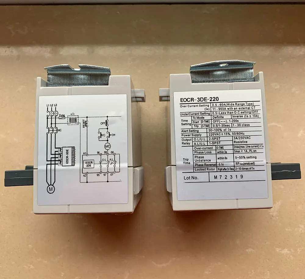 OEM brand made EOCR-3DE EOCR-3EZ Electronic Over Current Relay 0.5-60A 220V EOCR AC Digital Overcurrent Relay