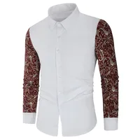 

wholesale High Quality Printed Long Sleeve Spring Office Casual Men's Shirts