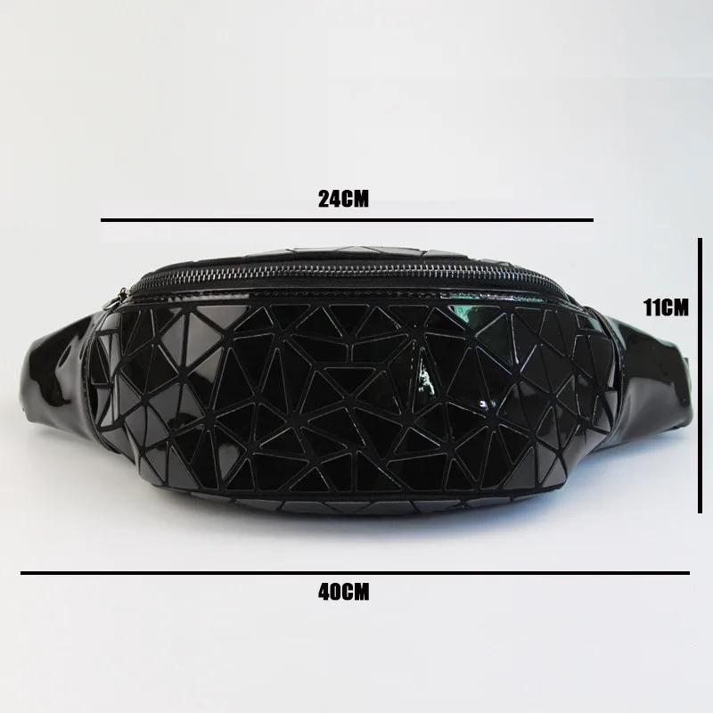 

The new lady's waist bag sports outdoor geometric diamond chest bag