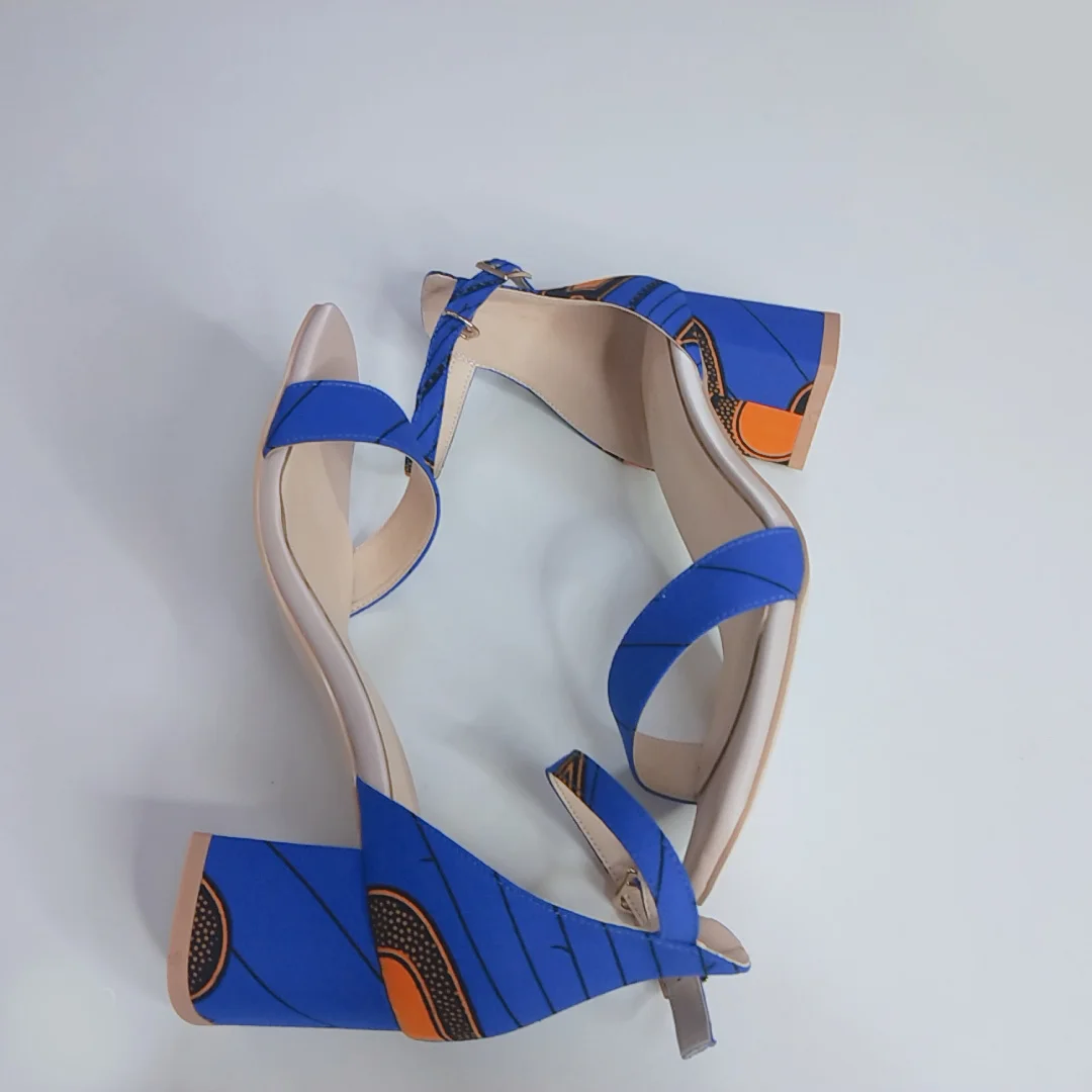 

African Print High Heel Shoes For Daily Party 2020 Wholesale New Design For Women Shoes, As pics