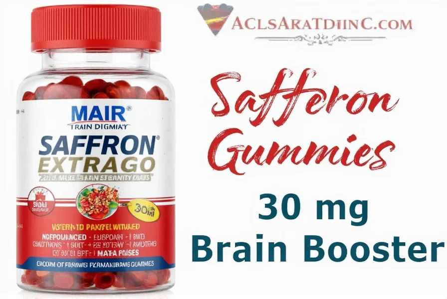 Comparison chart showing saffron extract versus other natural cognitive enhancers in terms of mechanism, onset time, and research support