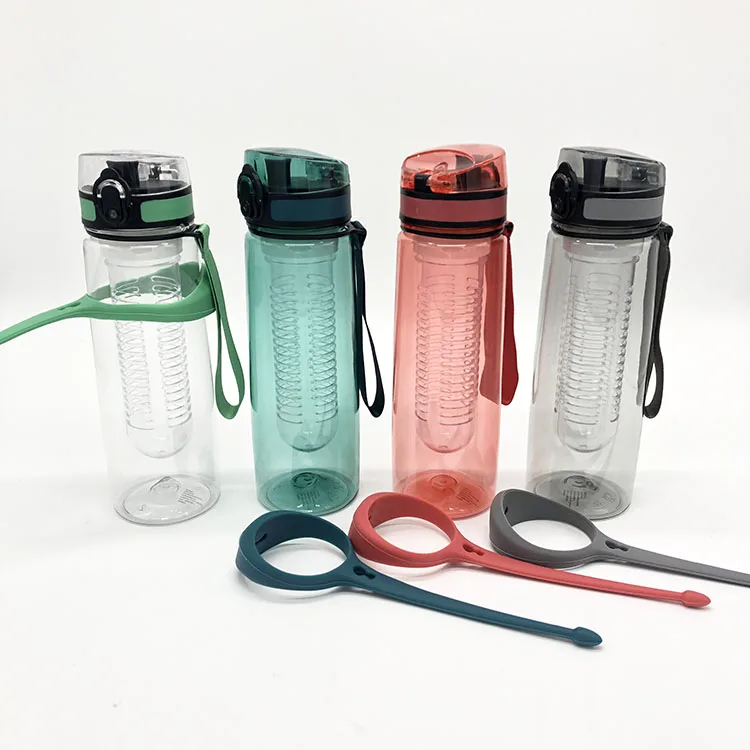 

Custom fitness sports outdoor drink infused Clear Plastic Magnetic Band Portable BPA Free Sport Tritan Water Bottle, Customized color