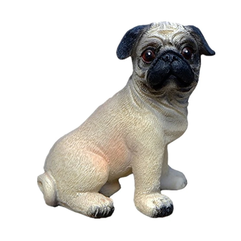 Custom Realistic Small Pug Dog Figurine - Buy Pug Dog Figurines,Garden ...