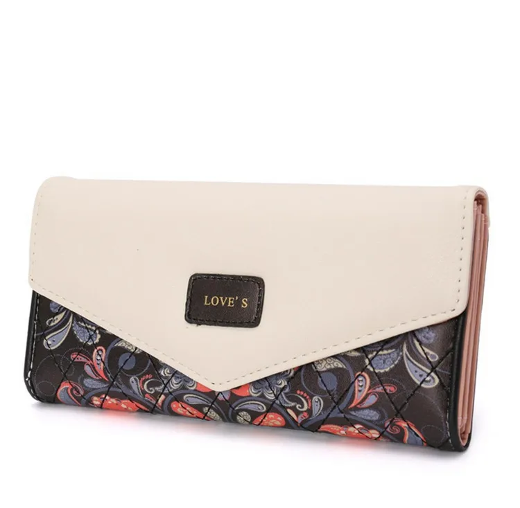 

Small Garden Flowers Wallet Long Contrasting Color Envelope Bag Hot Sale The Zero Wallet, Black,green,blue,orange,purple