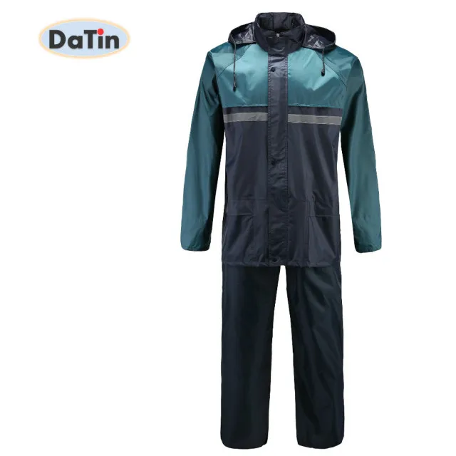 

TOP Selling Durable Polyester Waterproof Rain Wear Coat Men's Rain Jacket Trouser Rain Suit rainsuits Raincoat for Motorcycle