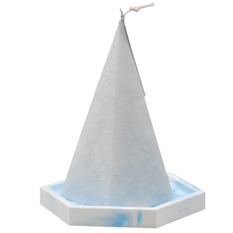 

FO116 Aromatherapy gypsum candle holder mold Pentagon hexagon concave candle holder diffuser stone silicone mold