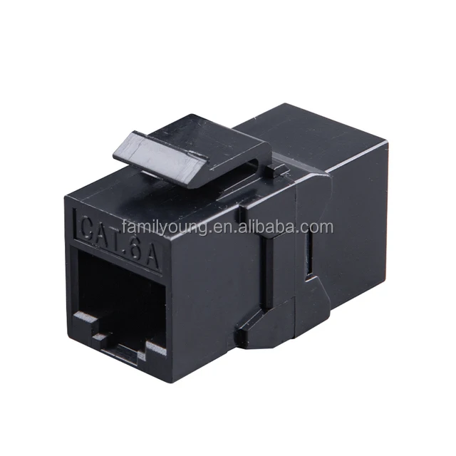 

RJ45 Cat6A Keystone Adapter Female Inline Coupler Network UTP Cable Extension Connector For Blank Patch Panel