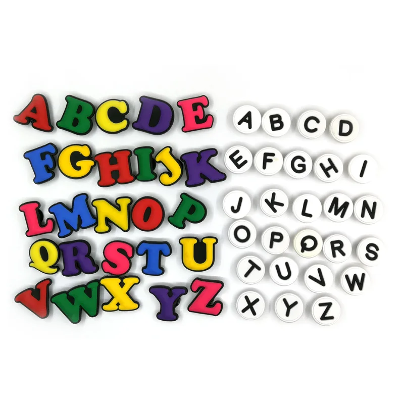 

1000pcs Colors Letters PVC Shoe Charms Baby Accessories for Cro c Shoes HYB185+186