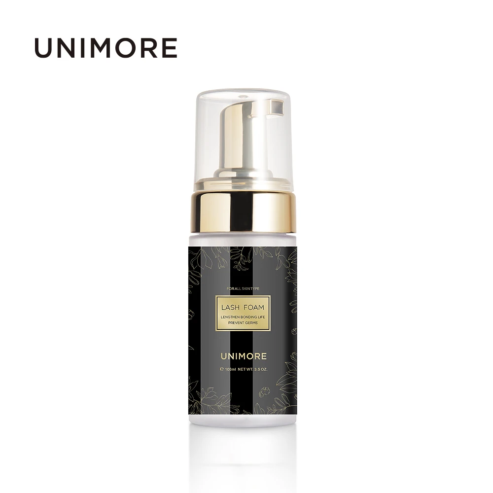 

Unimore Cleaner Logo Gentle Concentrated Cleaning Organic Custom Foam Cleanser Private Label Bottle Eyelashes Shampoo