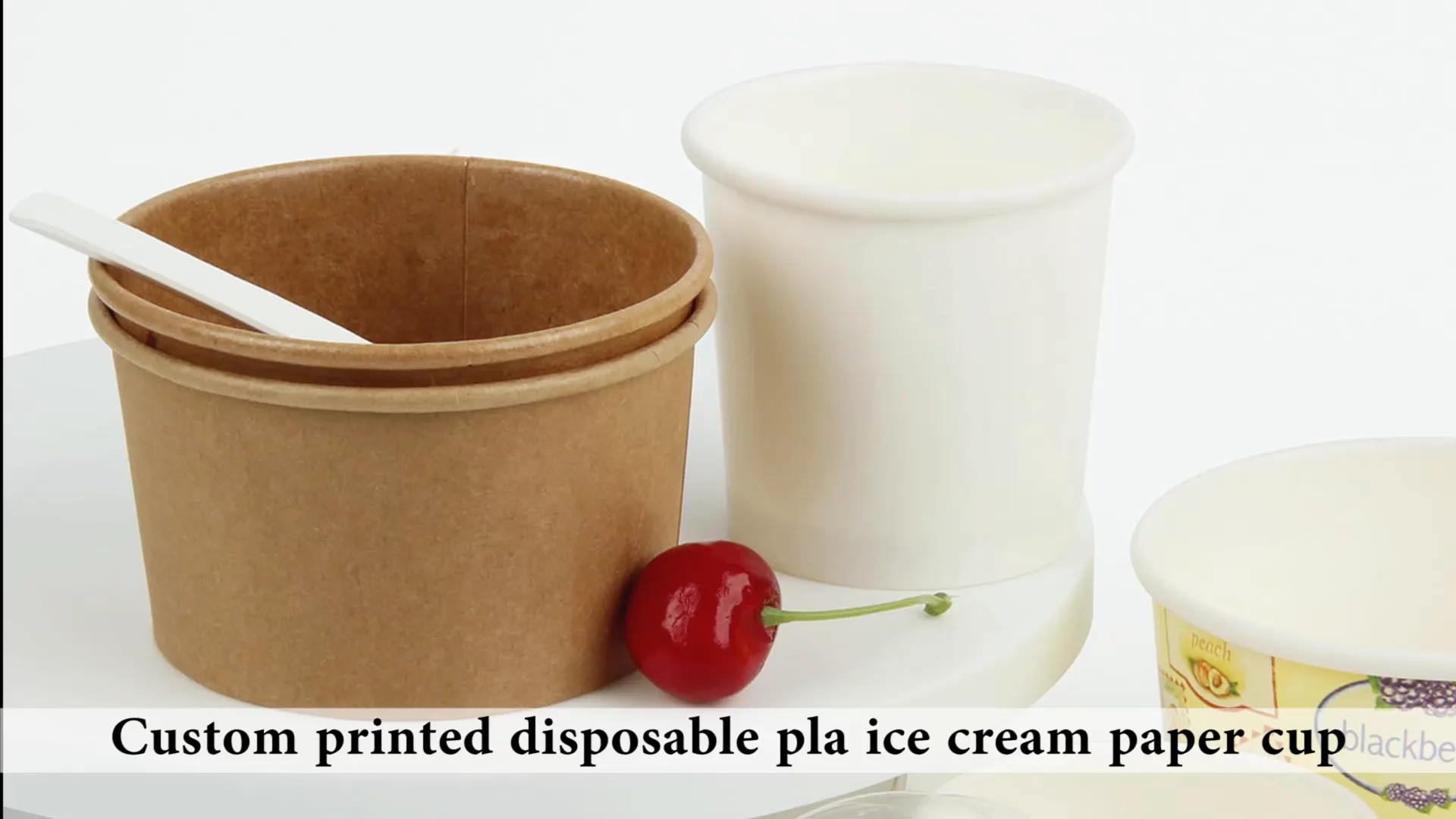 Customer Printed Disposable Paper Ice Cream Cup With Dome Lid Wholesale,Disposable Paper Frozen