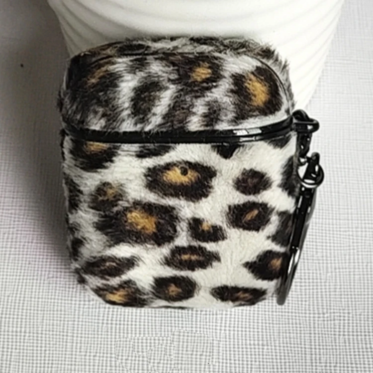 

Anti-Drop Leopards Pattern Pu Leather Shockproof Full Protective Cover For Airpods 2 Case, Multi colors