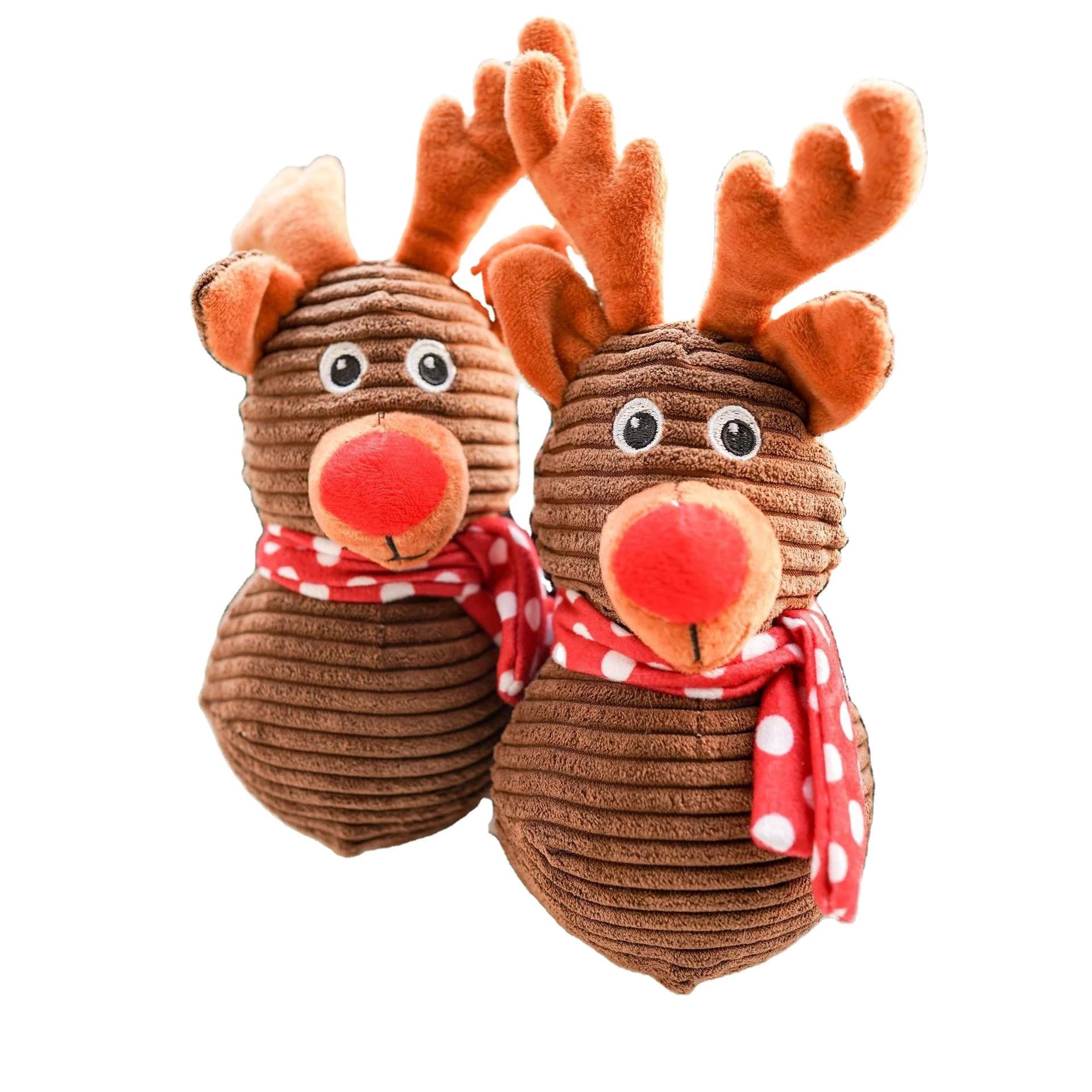 

Christmas Plush Elk Dog Chew Toy Cotton Cute Pet Interactive Toy, Picture shows