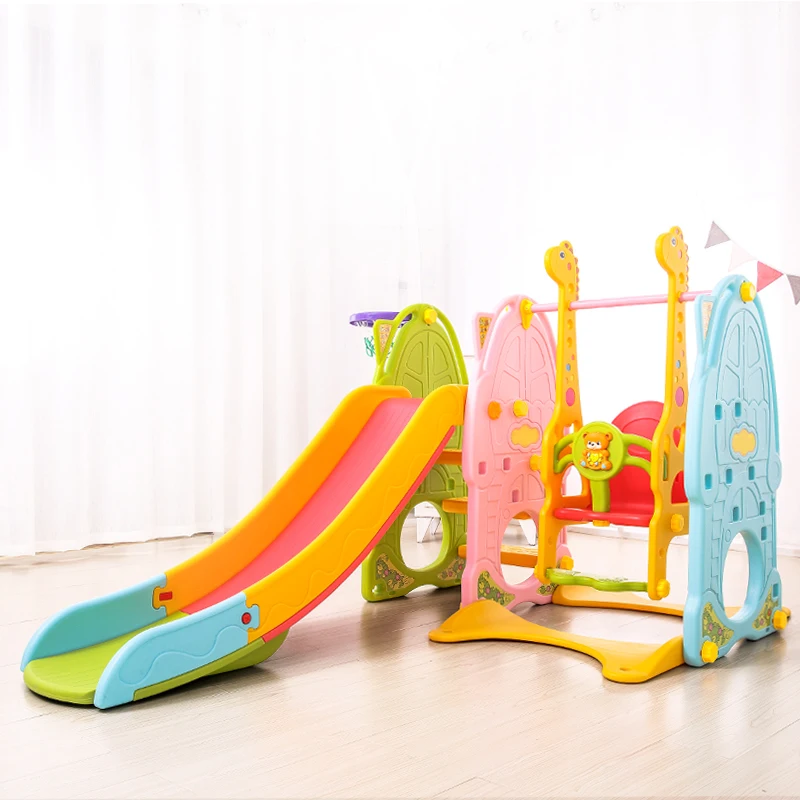 

Yooking Quality Children's Play New Born Baby Swing Slide Set Baby Slide And Swing Retail Plastic Slide For Play Ground, Blue/pink/green