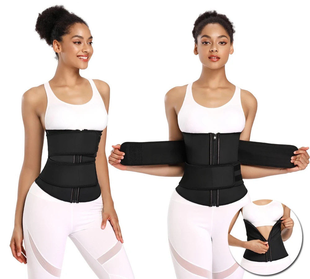 

Wholesale Costom Logo Steel Bone Waist Trainer Slimming Tummy Cinchers Women Plus Size Zipper Shapewear, As picture shows