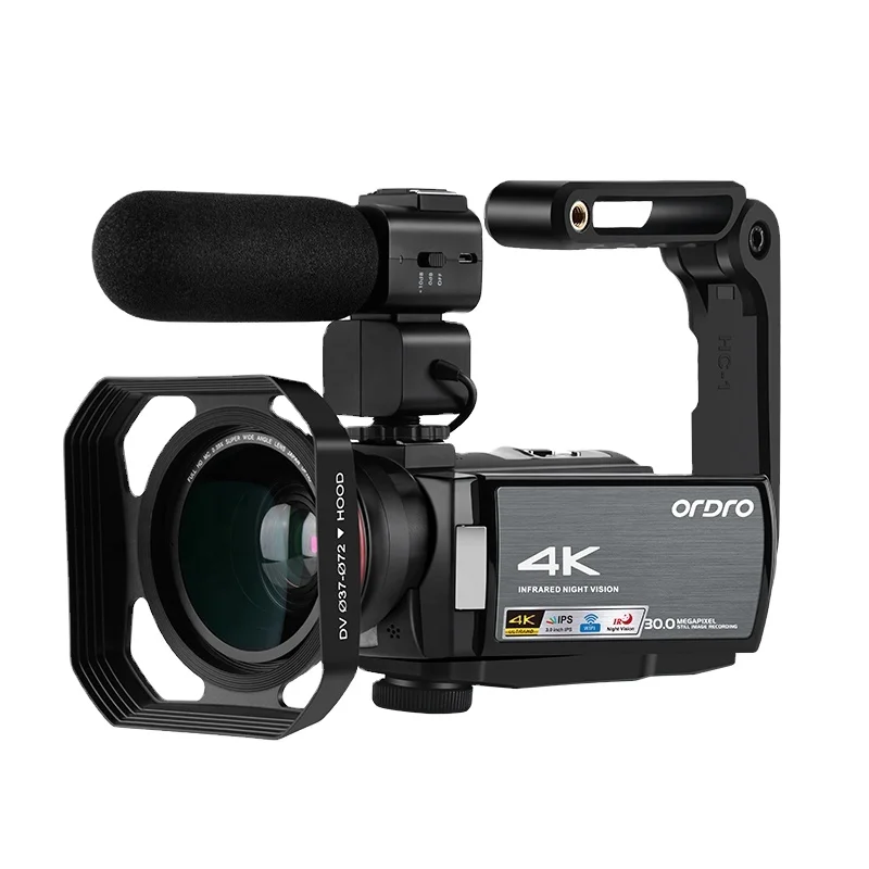 

4K Camcorder AE8 Ultra HD WIFI Digital Video Camera Infrared night vision / IR IPS Screen 4K Video Camera