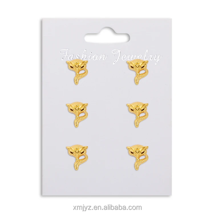 

Korean Version Of Retro Simple Fox Brass Earrings Female Fashion Temperament 18K Gold-Plated Brass Fox Earrings Hypoallergenic