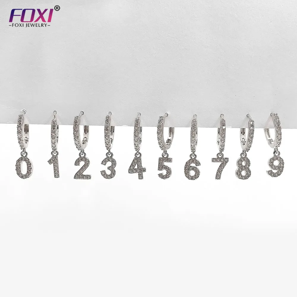 

In stock 925 sterling silver small number earring charms for jewelry making
