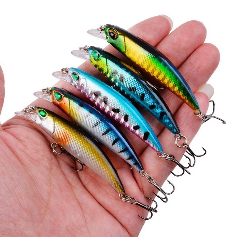 

70mm 4g Hard Bait Minnow Wobbler laser fishing lure molds fishing lure minow