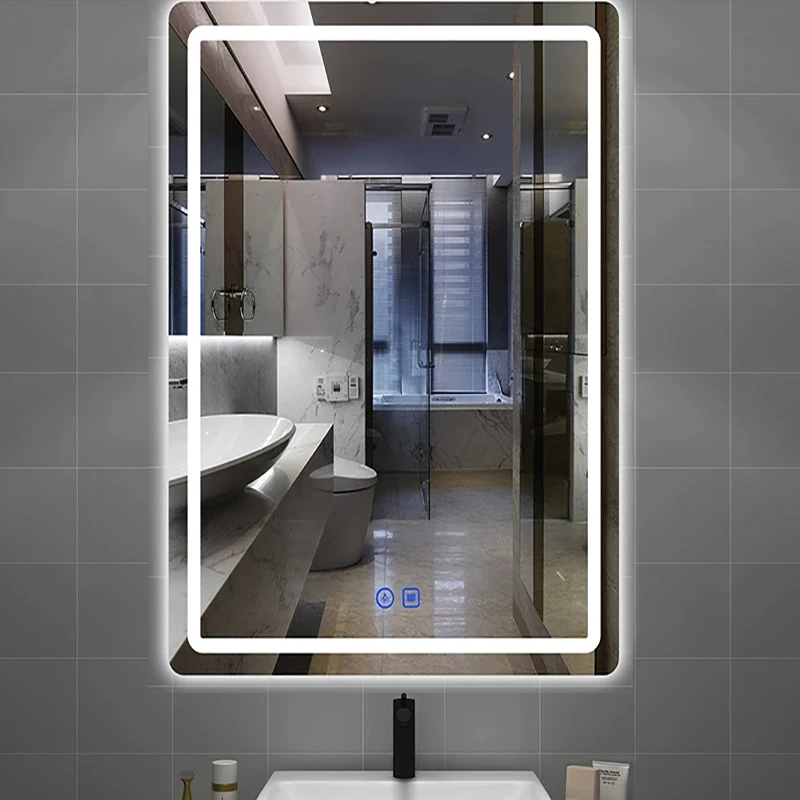 Hot sale Smart Bathroom LED Lighted Wall Mirror Dimmer Defogger Touch Switch